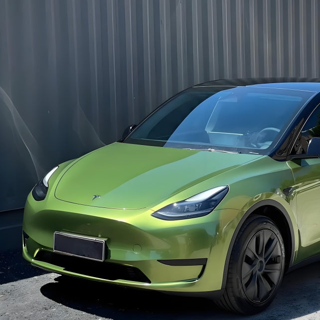 Tesla Color Car Film Gloss Metallic Emerald Green
