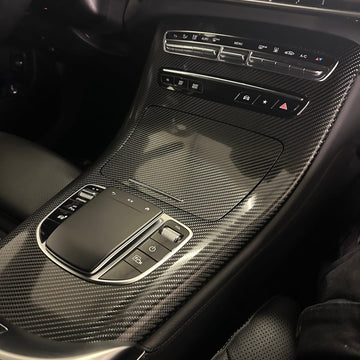 Glossy Spiral Black Carbon Fiber